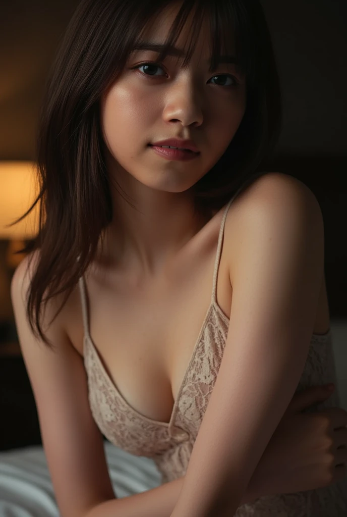 Columbian 13 year old girl, half body view, detailed european face, (aspiring facial expression), RAW, ultra detailed photograph, cinematic lighting, 4K, sharp focus, high resolution, detailed skin, detailed eyes,underwear、pants