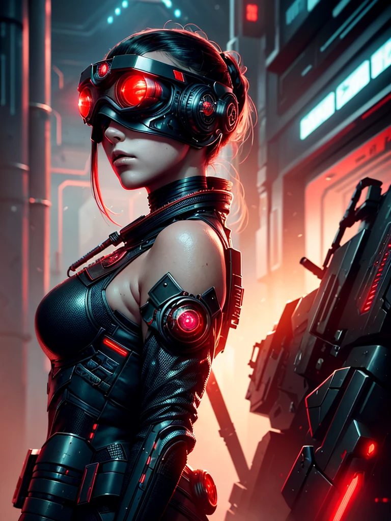 (dramatic lighting), masterpiece, best quality, sinister RAAW photo, of female female in high top panties holding futuristic light machine gun, low ready, (wearing tight white and orange space armor, full helmet, dark face shield), (dirty, grimy), scratches on armor, horror scene, ominous flickering fluorescent light, tactically advancing through abandoned space station, burn fuse, dangling wires, (bloom:0.5), raytracing, vivid details, cinematic lighting, subsurface scattering, particle system, ((DARK)), photographed on a Sony Alpha 7R V, 24mm film lens, F2.8 aperture, (cool color temperature), (blue filter:0.6), (hyperdetailed, intricately detailed), photorealistic, film like, light refraction, 8k, shadow casting, 8mm film grain, film still from dead space, dynamic angle, (full body:0.9), cowboy shot
