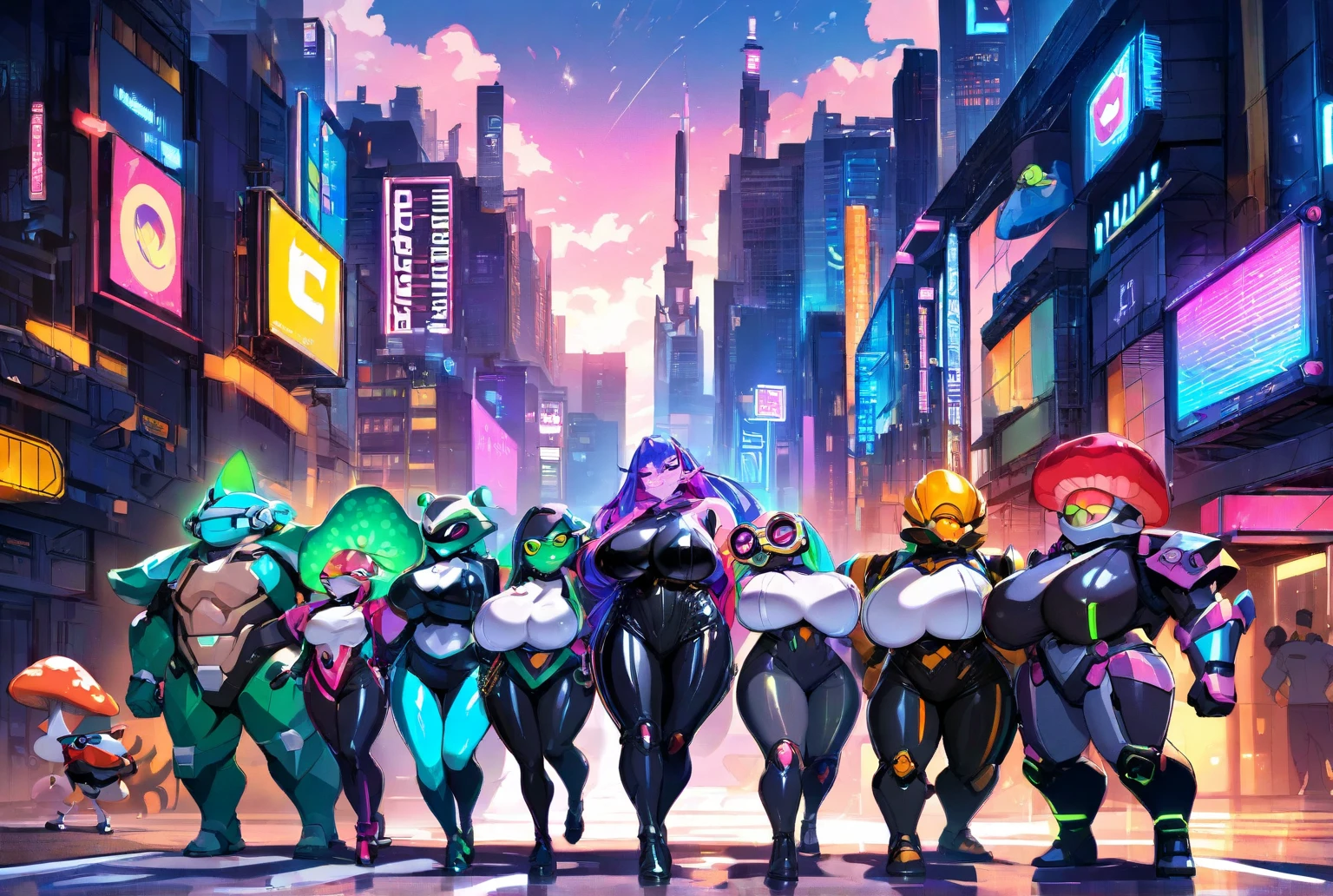 (a) sexy green alien woman, (shiny, sexy) space suit, gathering up a crowd of men, UfOs in the sky overhead. (best quality, 4k, highres:1.2), ultra-detailed, (realistic:1.37), vivid colors, sharp focus, studio lighting. alien, woman, green skin, seductive look, alluring pose, long vibrant hair, mysterious eyes, red lips, slim figure, elegant in appearance, confident demeanor. (space suit:1.1), futuristic design, metallic material, form-fitting, glowing accents, sleek helmet, transparent visor, sleek boots, glowing gloves. (gathering up a crowd of men), fascinated expressions, diverse group, different ages and ethnicities, captivated by the alien's presence, intrigued by her aura. (UFOs:1.1) in the sky overhead, hovering spacecraft, bright lights, unidentified flying objects, otherworldly presence. (scene:1.1), bustling city street, nighttime setting, illuminated skyscrapers, busy pedestrians, amazed onlookers, awe-inspiring atmosphere. (colorful:1.1), vibrant city lights, neon signs, glowing advertisements, contrasting against the dark sky. (artistic:1.1), concept artists, sci-fi influence, realistic yet imaginative, visually appealing composition, dynamic poses and gestures. (enhanced:1.1) with HDR and UHD technology, capturing the smallest details, lifelike textures, enhanced contrast and saturation. Note: 1. Please remove the parentheses and everything inside when writing the Stable Diffusion prompt. 2. Feel free to adjust the strengths and add other relevant details if needed.