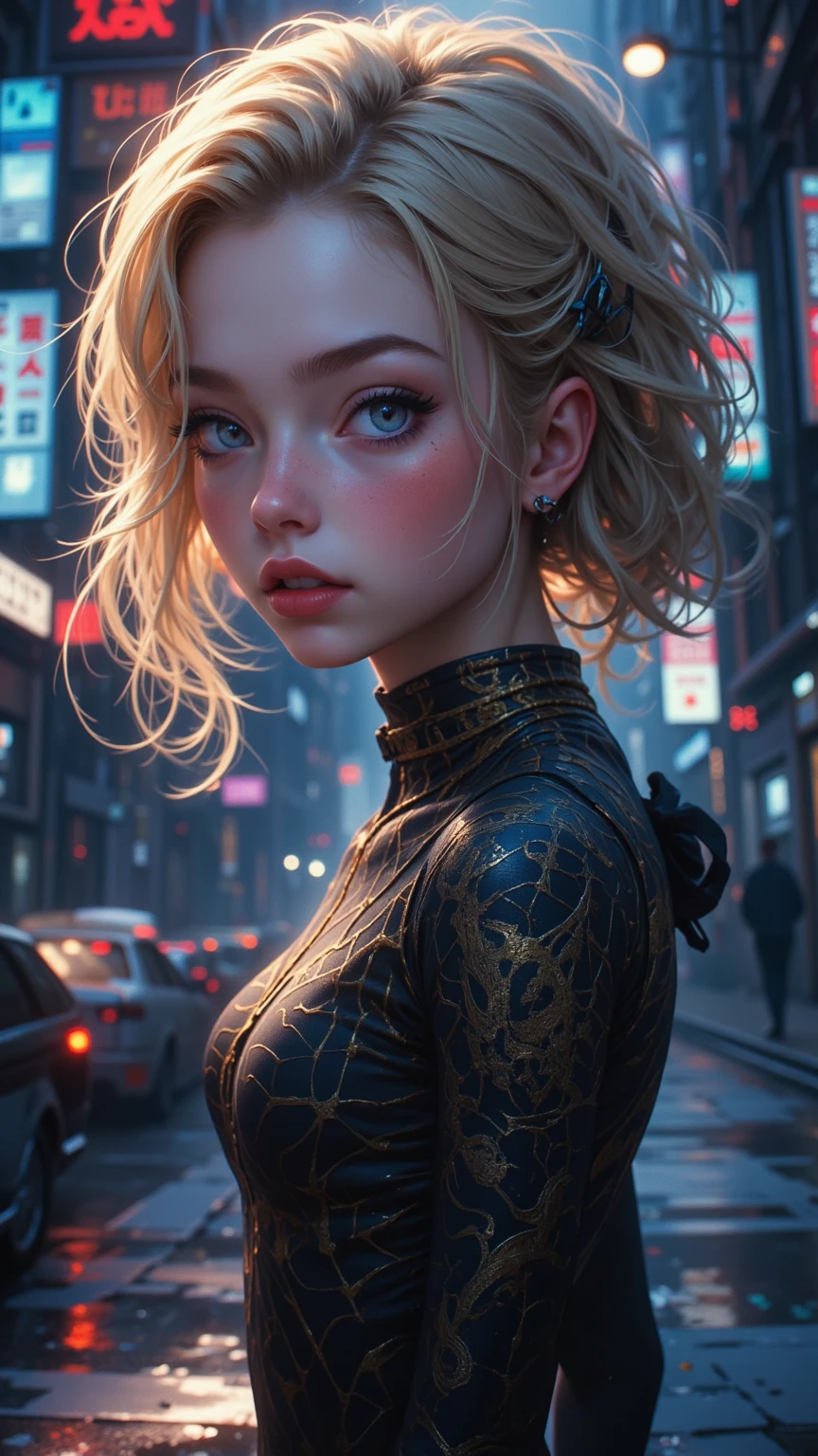 A cute woman, beautiful detailed eyes, beautiful detailed lips, extremely detailed face, long eyelashes, lovely off-shoulder dress, matching high heels, low makeup, dancing, flirtatious, cinematic lighting, warm color tones, photorealistic, 8k, highly detailed, masterpiece