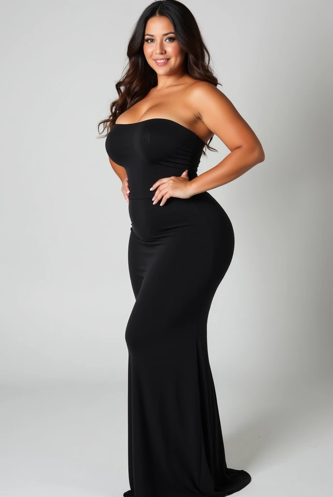 Arafed woman in a black dress posing in a dark room., vestido sexy, vestido sexy, Revelador vestido elegante, cautivador y tentador, y atractivo, vestido abierto, Pose elegante y seductora, vestido negro fluido, Traje revelador, Dama seductora, Vestido escotado, Elegante pose seductora, Detalles exquisitos y suaves, Pose elegante, hermoso vestido sedoso