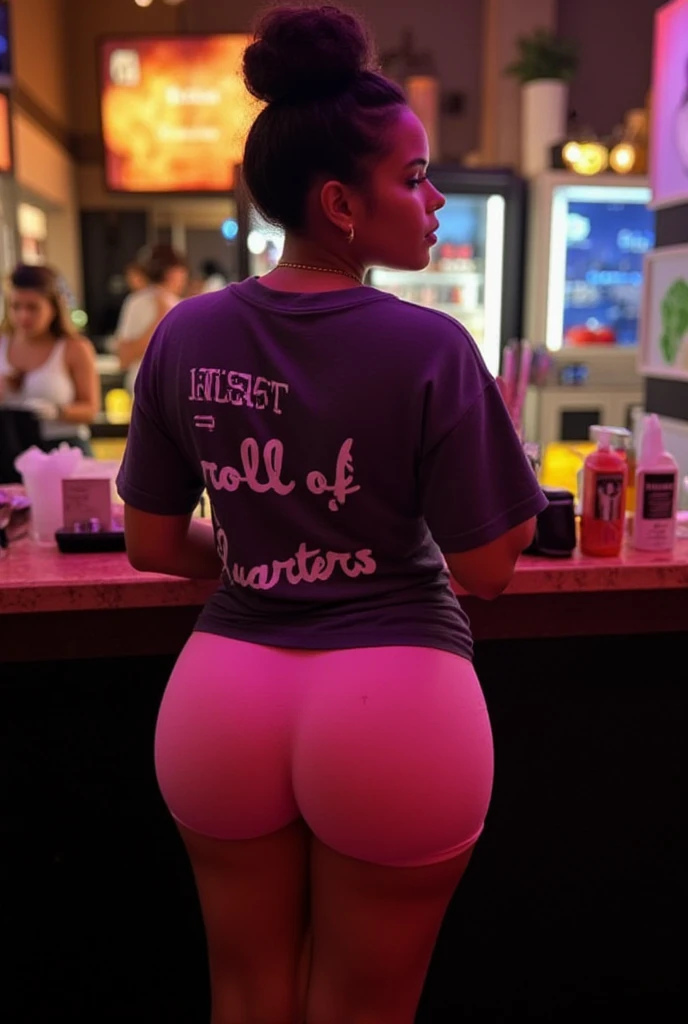 there are three women in orange shorts standing together in a room, booty shorts, big booty, wearing a baggy, baggy, thighs, bladee from drain gang, thighs close up, orange body, cold as ice! 🧊, boy shorts, dayglo, thicc, largest haunches ever, physical : tinyest midriff ever, mirror selfie, beautiful girl, big ass, huge ass, bbw, from behind, thick, thick thighs, wide hips, bbw, big tits, sideboob, giant ass, back view, big butt, round butt, tight underwear, underwear halfway off, underwear taking off, grabbing ass, ass spilling over underwear, too thick for clothes, looking left, leftwards