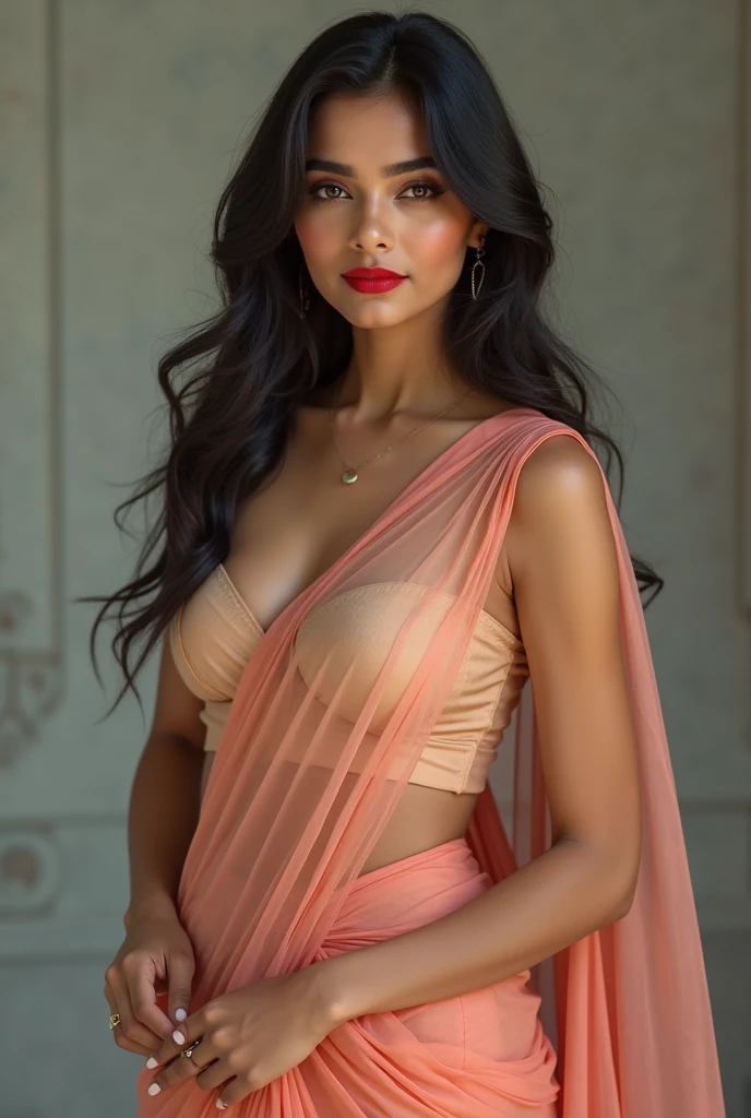 Hot indian women in red saree topless tits