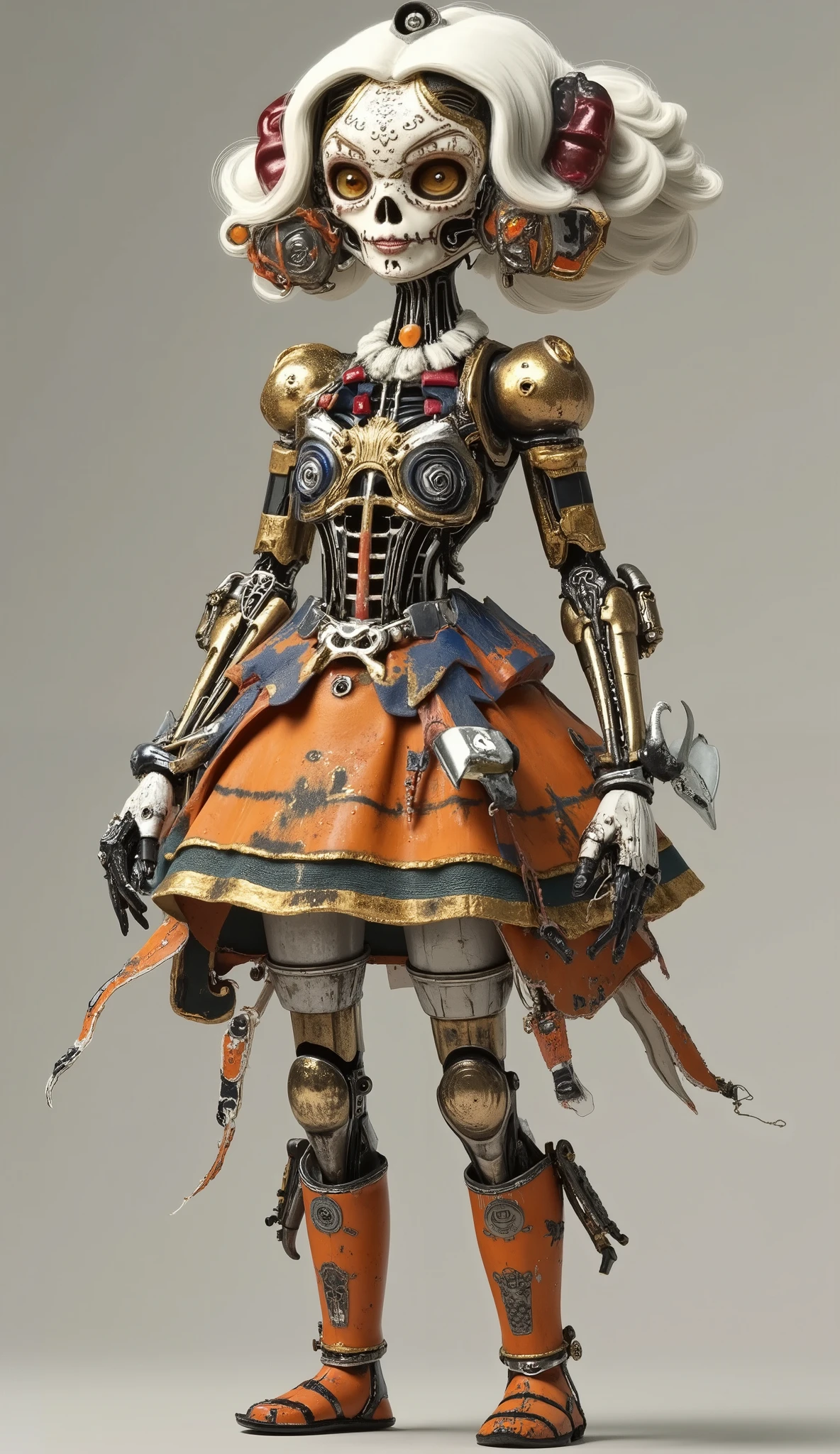 An old coin that pulls flexibly between fingers, a mecha skeleton,,stunt,beautifully realistic high-definition digital painting, realistic style ,Focus on close-up,natural light,reflection,Smooth movement ,Extreme Details,4K High Resolution,Scaled processing,professional-grade rendering, are brightly colored, high contrast ,Metallic tones