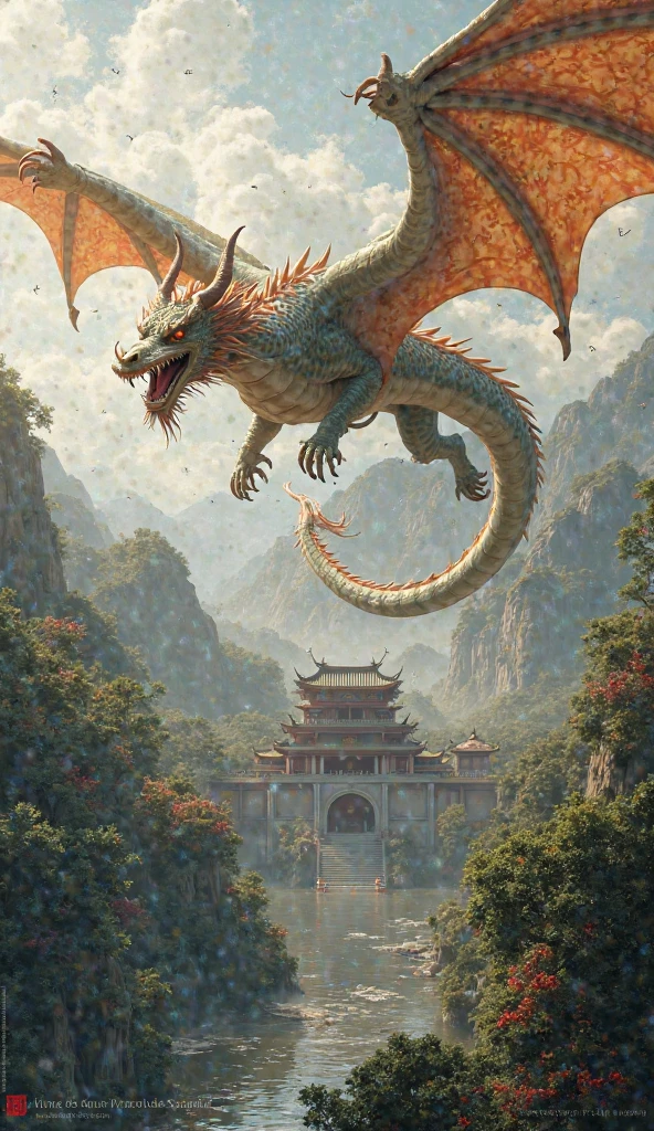 Dragon turtle,Huge, Heavy tortoiseshell shell,Chinese leader,The long tail of the snake,soaring waves,China-style,oc rendered,super-fine,high qulity,8K high resolution,ultra - detailed