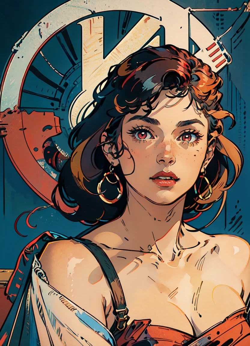 Personagem feminina armada com um .38 em estilo ocidental atompunk Fallout 4 Jennifer Connelly le com cicatrizes de guerra Imagem de desenho animado de uma mulher .Ilustra??o estilo desenho animado, estilo de arte dos desenhos animados, estilo de arte dos desenhos animados, digital illustration style, estilo atompunk design de personagens altamente detalhado, arte digital detalhada coragem, Forest fan art, Design de personagens de retrato, beautiful digital illustration, retrato de alta qualidade, Arte em quadrinhos, mulher jovem cabelo com transas lindas . Queen Anna of ArendelleBeautiful lined eyes Medium large bust and wonderful sexy clothes. image expression of sexual desire from waist to head illustration Queen Anne of Arendelle atompunk style Fallout 4 The perspective is from below, enfatizando a majestade e o poder da Gigante." armed with a 38 Western-style revolver with a 38 revolver in her hands