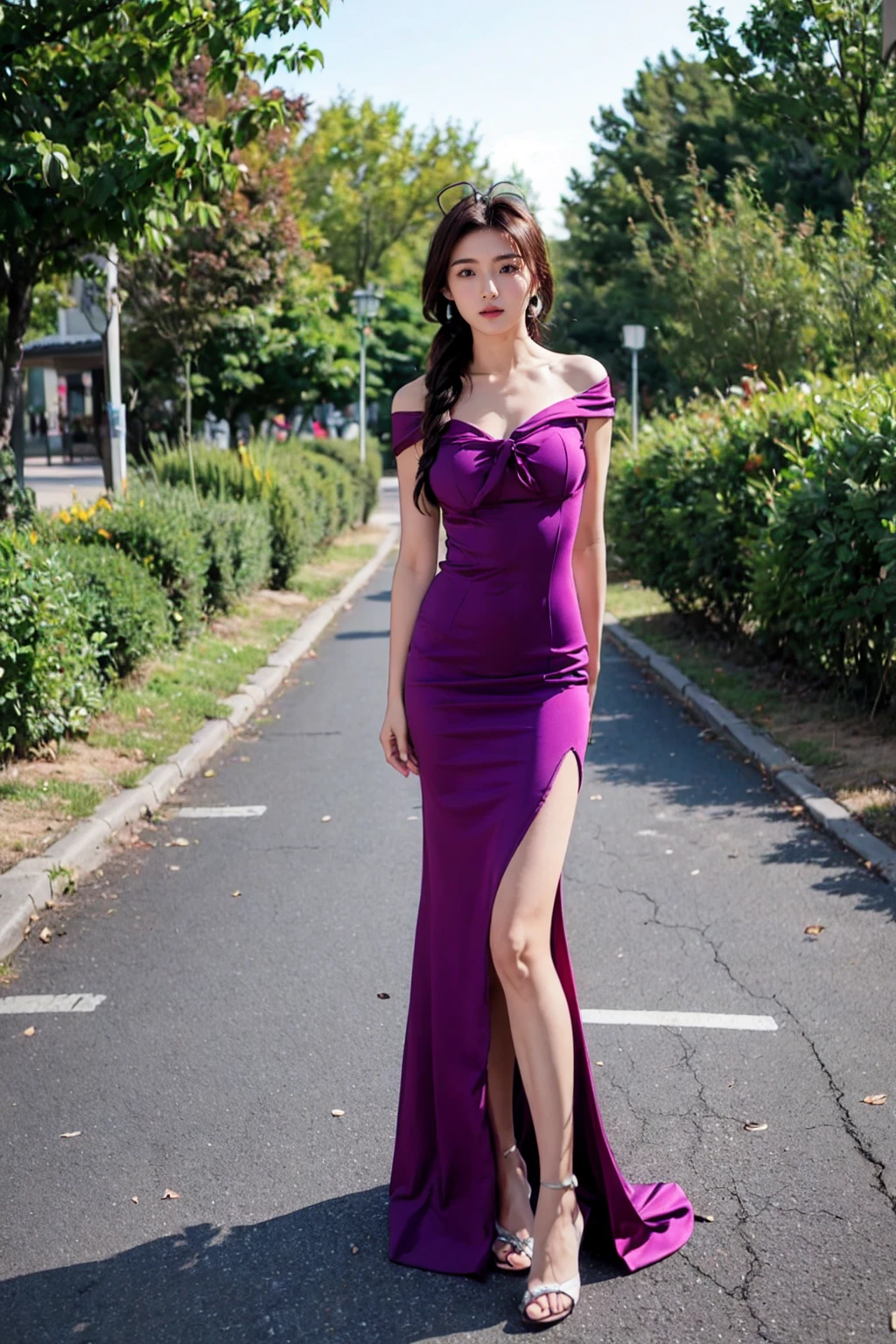 "Stylish and elegant girl wearing fashionable attire."