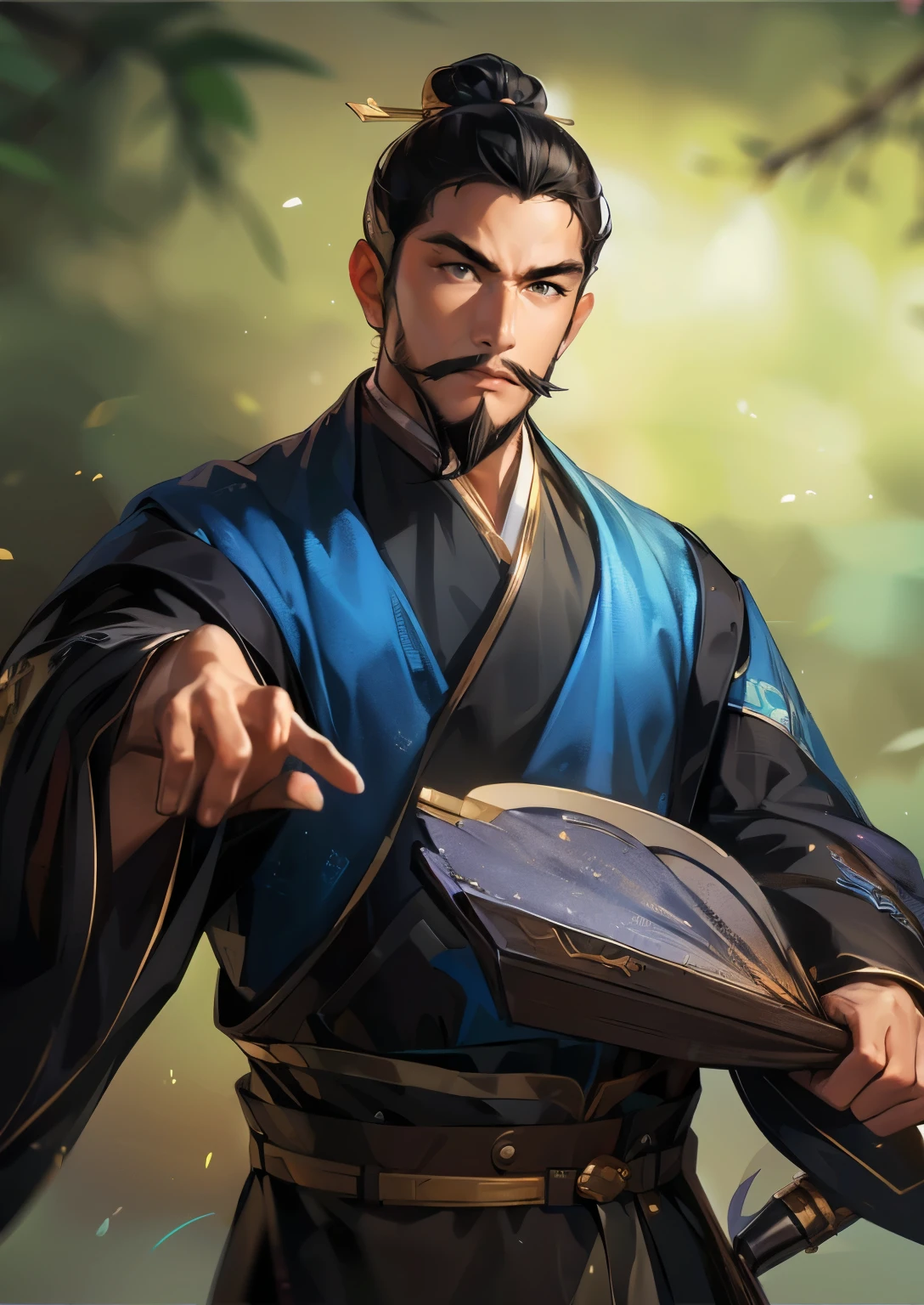 (((Maintain color ))), ((( picture style maintenance ))), ((Maintain the composition)),  Attractive Man , perfect face, ((black eyes)), (( black hair)), ((rich beard)),  Natural Hands , 