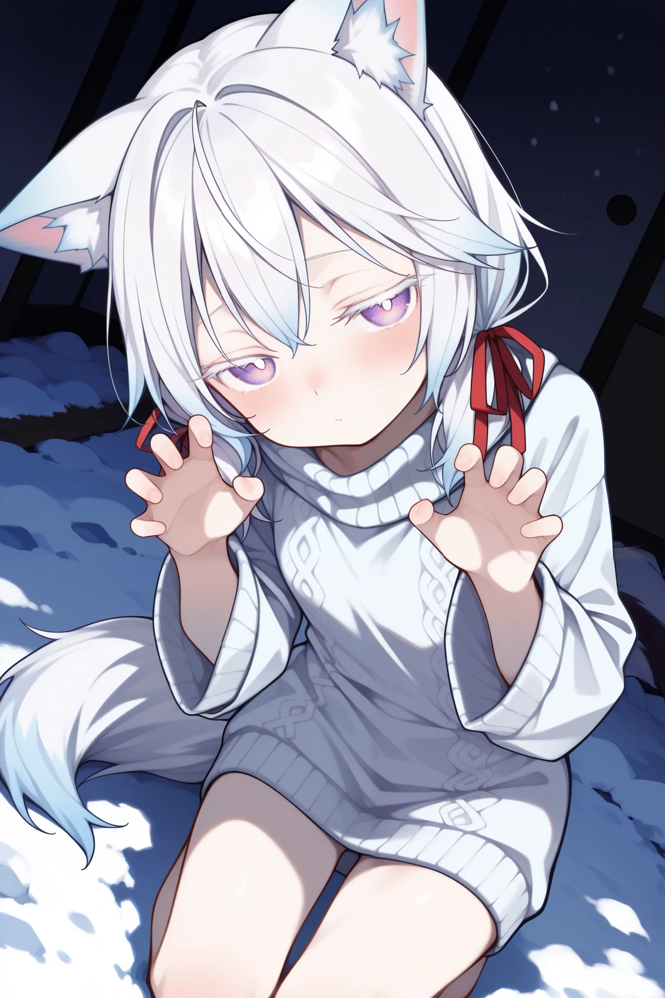 POV furry art, shota, long hair, blue eyes, glowing eyes, girl boy, snowfall, In the middle of the night, fox ears, navy blue ears, fox tail, dark blue fox, dark blue jacket, cute, collar, two tails, space katana, fur body, naked body，Girls all over, the lower body is, Snow fox, personagem, Masterpiece, Fluffy Tail, currents, Shying,the highest picture quality, 8K, FULL HD, tattooed，naked body， winter，，  light blue hair, 10 years, child, gallows, struggling,begging for mercy, crying, Killed，The expression is painful and desperate，Hanged and choked，Fluffy hair，nude，Abuse，hdt，Hanged and choked，gallows,Suffering，The sword pierced through the chest，strangled，Struggling painfully，anal
