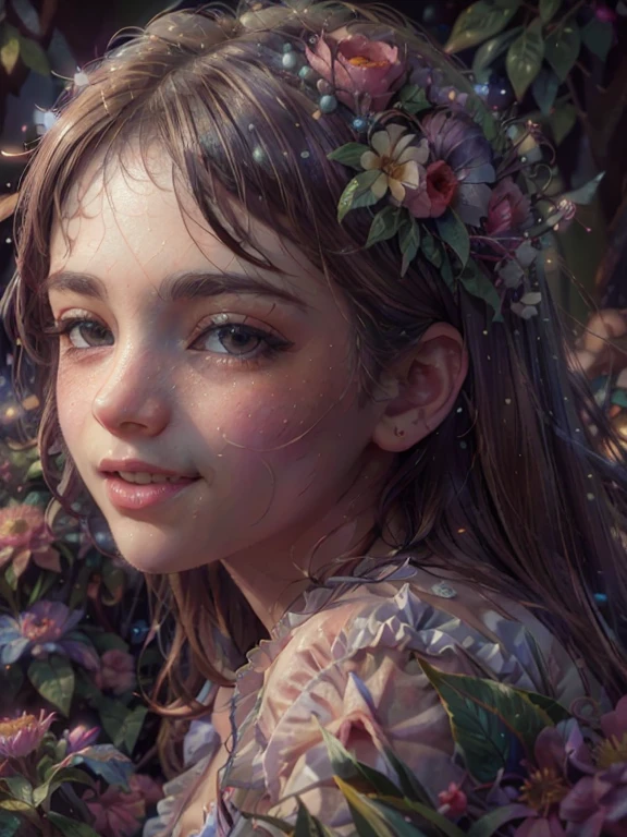 (best quality,4k,8k,highres,masterpiece:1.2),ultra-detailed,(realistic,photorealistic,photo-realistic:1.37),little elf,in a flower field,surrounded by fairies and points of light,flying petals, magical atmosphere,enchanting,mushrooms, vibrant colors,soft sunlight,glistening dewdrops.