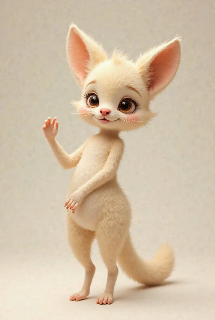 one girl, fox ears, , pure, cute naked, topless, a Fox human Mix, 