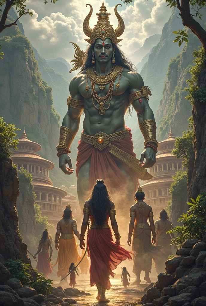 Sriram 3D imagवनवास के दौरान, रावण, लंका का राक्षस राजा, ने सीता का अपहरण कर लिया। राम ने सीता की खोज के लिए वानर सेना की सहायता ली। भगवान हनुमान, जो वानर सेना के प्रमुख थे, ने सीता को रावण के घर से मुक्त कराने में महत्वपूर्ण भूमिका निभाई। राम ने अपने समर्थ और निष्ठावान सहयोगियों की मदद से रावण को हराया और सीता को पुनः प्राप्त किया।