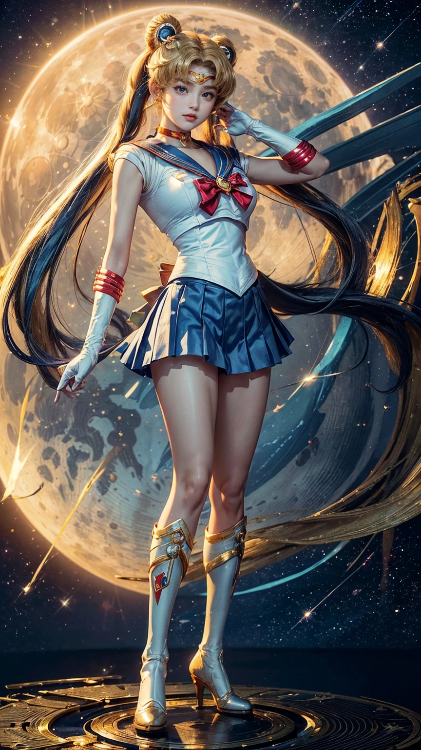 sailor mars, graceful pose, show full body, stunning details, realistic texture