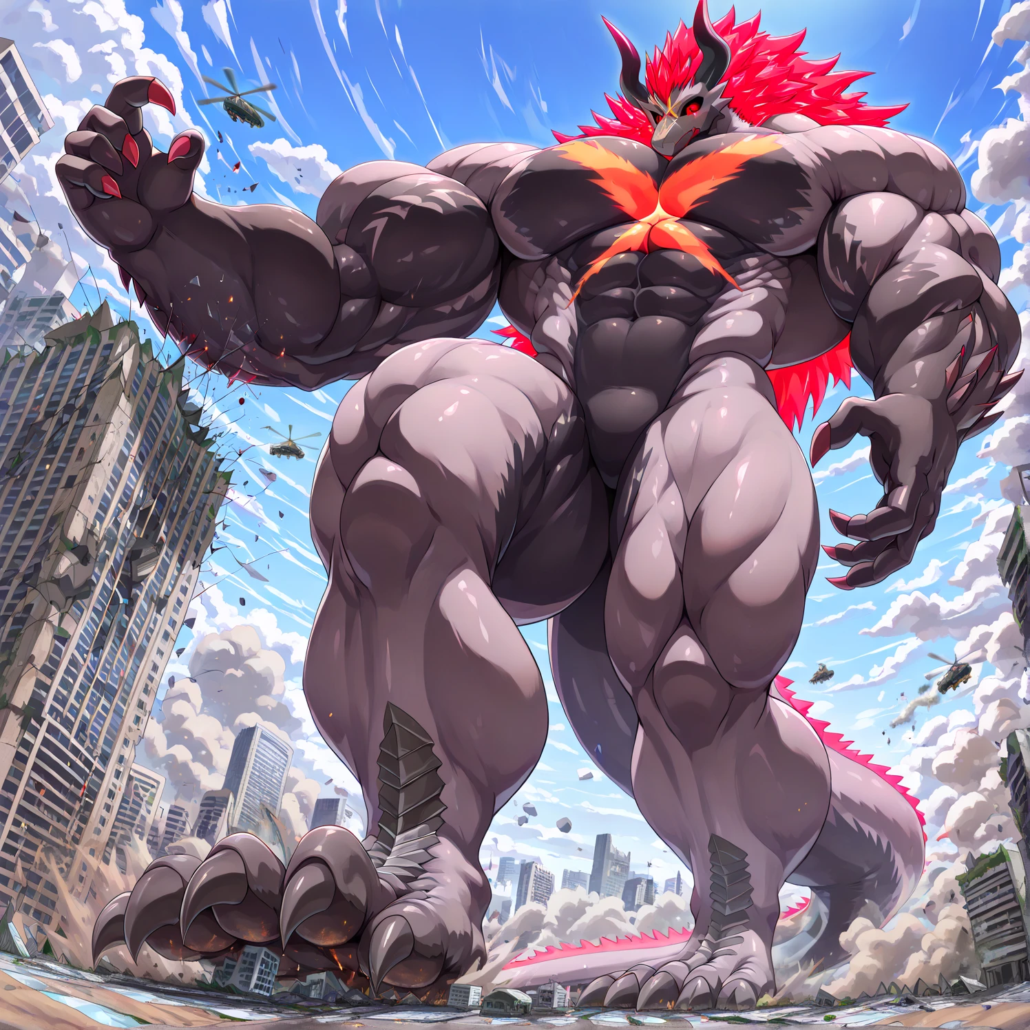 (((Incineroar))),Realistic photo, Evening, low contrast, soft lighting, dynamic angle, bathed in cum, cum dripping from his body, cum tsunami,
muscle growth transformation, bird's eye view,  1boy, hyper macro giant naked bodybuilder, giant,macro, floating above a city, towering above the buildings,
(Floating in midair), running, dynamic pose, (flying),Macro,Giant,(((landscape dwarfing)))
Unreal proportions,
Pecs focus, massive pecs, disproportionate pecs, tiny waist, Hyper biceps, hyper lats, flaring lats,
Hyper wide shoulders, massive shoulders, hyper cock, massive cock bigger than body, hyper muscular, (((Black penis)))
Spraying hyper cum up everywhere into the sky from his erect penis.
 wide spray of cum, covered in cum, cum splashing in front of camera, crowd of naked muscular male spectators, bukkake, City is under a thick later of cum,