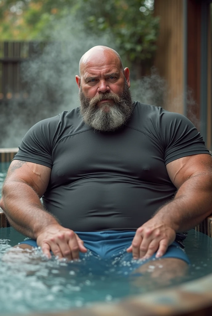 Realistic style,亚洲男人戴sunglasses躺在Sauna中,lie on the floor,Sauna,water vapor,40 years old Asian man,sunglasses,Looking at the camera,Legs raised,Place your hands on your chest,beard,Floral shirt,A kind expression,Friendly attitude,A polite greeting,Brown skin,Oily skin,Big nipples,Thick Chest Hair,(Fat-wrapped muscles),Mermaid line,Grey swimming trunks,(There is a giant oyster sauce mushroom in my pants),(Geoduck crotch silhouette),Leg hair,thick body fur,Black body hair,Leg hair,sandals,toe,full-body shot,Real person photos,Anatomically correct limbs,full-body shot,Delicate skin texture,浓密water vapor,Dark atmosphere,Soft Light,Low contrast images,Highest quality,4k quality,