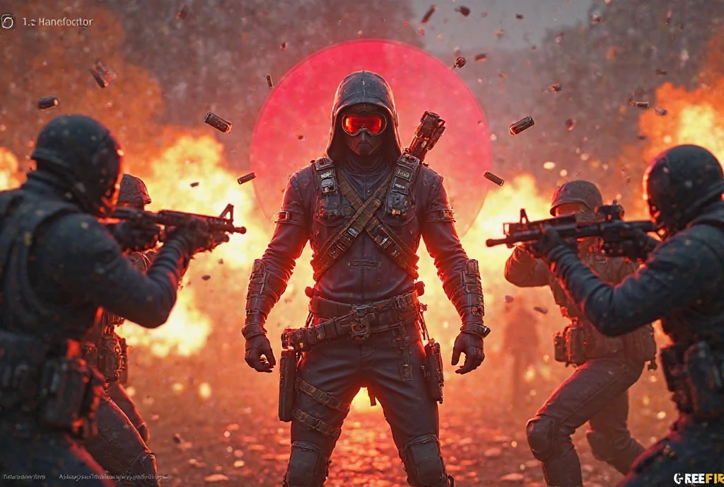 soldiers in weriding masks are running through a field, tactical team in hell, post - apocalyptic warriors, squad fighting enemy, blood and dead soldiers, realistic apocalyptic war scene, riot background, bloodbath battlefield background, fps game concept art, human soldiers, urban warfare, invading army background, undead soldiers in background, bloodbath battlefield, soldiers charging the enemy