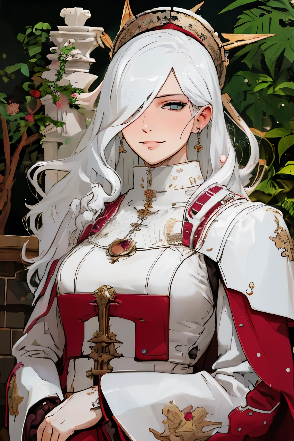 nun、knight、 straitjacket、cyberpunk、Mech Armor、Gray Hair、Blue Eyes、Beautiful Girl、 popup、 erotic、 anime style、high quality