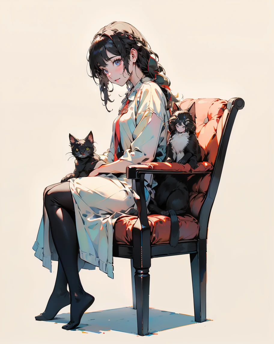 Oil painting rough strokes,Delicate and exquisite,(((kitten)))