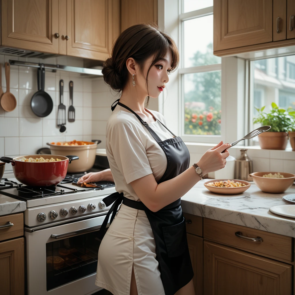 cuisine，The heroine，nudist，aprons --auto