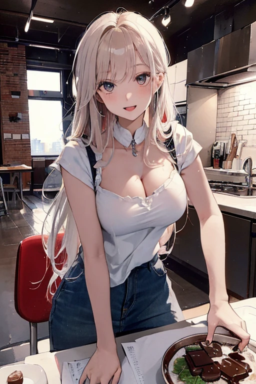 gyaru, Medium hair, Wet hair, hair slicked back, view the viewer, Multicolored eyes, Large breasts, Sleeveless shirt, Short shorts, The shirt, Neck garter, Sam_polypubic hair, Crotch_Cord,upper legs,blacksilk