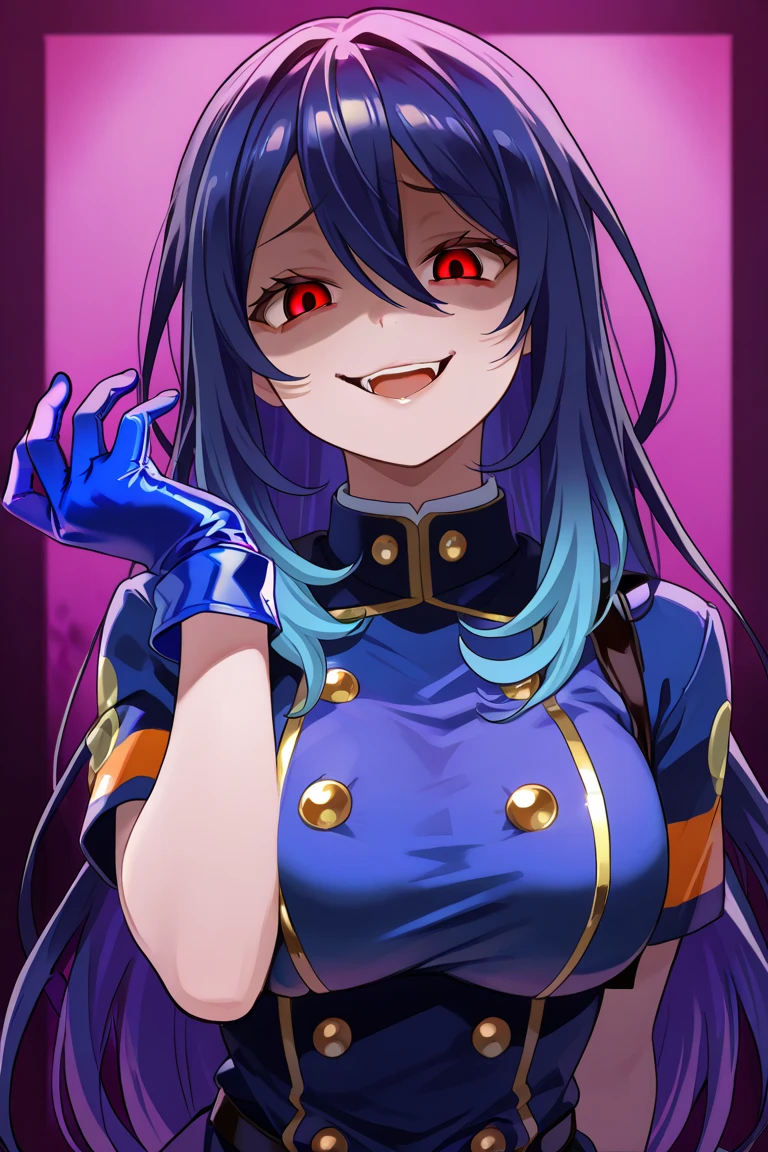 (shylily/(Twich/):1.5),(masterpiece:1.2),(best quality:1.2),Clear focus、Japanese cartoons、novel、A woman、Vivid hair、Messy hair、messy hair、vivid skin、Smooth skin、、Lolita、short、young、Kawaii、Beautiful eyes、Smile、Sharp Teeth, shark tail、blue magic、The background is amazing、warrior armor、inspiring、feeling of running、Blue Armor、blue spear、green gun、blue spear is light、Spear shines、