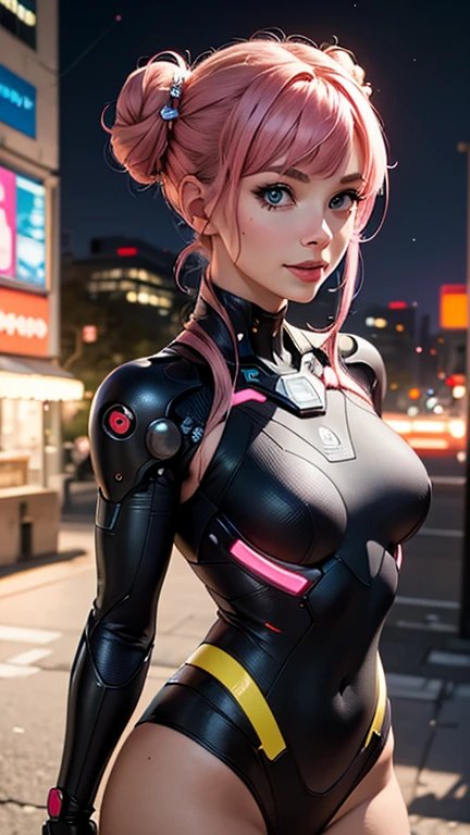"tema escuro :: closeup foco facial, ultra realista futurista cyberpunk :: :: iluminação natural :: Bokeh :: 8K :: melhor qualidade :: obra de arte :: fundo de paisagem urbana futurista, Fake body and , Mature woman in metal rising revengeance body details, foto de busto, big pink hair, shining blue eyes, wearing a mustard yellow jumpsuit, breasts big, looking 35 years old, eye on the spectator, Look to the camera, , the background is a cyberpunk city, revegeance expression, foco no rosto, de frente, foco no busto, riaden armor of metal gear rising, busty woman, eyeshield
"