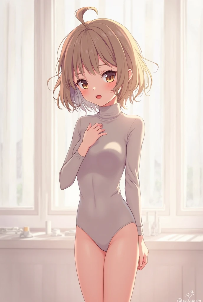 highquality illustration, masterpiece, very delicate and beautiful, attractive girl,(colorful leotard, heattech leotard,tight leotard,long_sleeve leotard,ribbed leotard,high_leg leotard,turtleneck leotard),gymnastics club,gymnastics athlete,bare legs,gymnasium background,beautiful eyes, light smile,(masterpiece, best quality:1.2), highres, extremely detailed CG unity 8k wallpaper, perfect lighting, Colourful, ultra-high res,4K,ultra-detailed, photography, 8K, HDR,