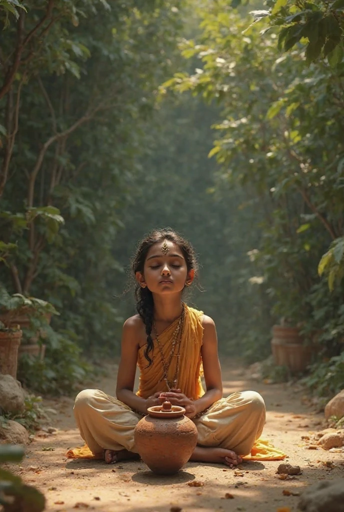 Indian girl pooping