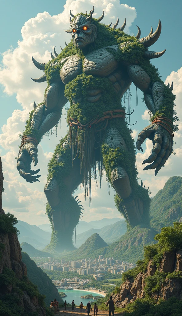 A giant monster with characteristics of the State of Santa Catarina