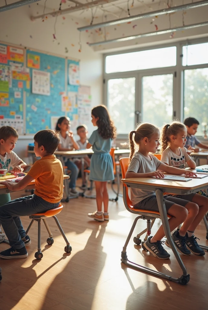 boy and girl and fuk classroom