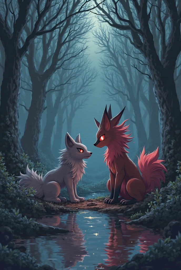 (Meisterwerk: 1,3), (2D: 1,0), (Anime: 1,0), (Illustration: 1,0), painterly style, digital painting, very high quality, very very high detail, very detailed light, very detailed shadows, ray tracing, light reflections on fur, bloom, detailed fur, low saturation, simple color palette, low contrast. close up of a 10 year old male shota wolf boy on all fours being fucked by another 10 year old male shota wolf boy kneeling behind him, doggy style, yaoi, gay, anal, anal penetration, anal sex, humping butt, penetrating butt, making love, penetration, fuck from behind, uploaded to e621, erect, erection, long and thick genitalia, visible penis, large penis, , boy, wolf boy, shota boy, shota wolf, shota wolf boy, small, red eyes, (masterpiece:1.2),(anatomically correct:1.1), high quality:1.3, 2 arms, 2 legs, 1 tail, open mouth, closed eyes, looking up, blushing, cum, cum out, erotic, butt, plump butt, night, stars, falling leaves, trees, wind, bushes, river