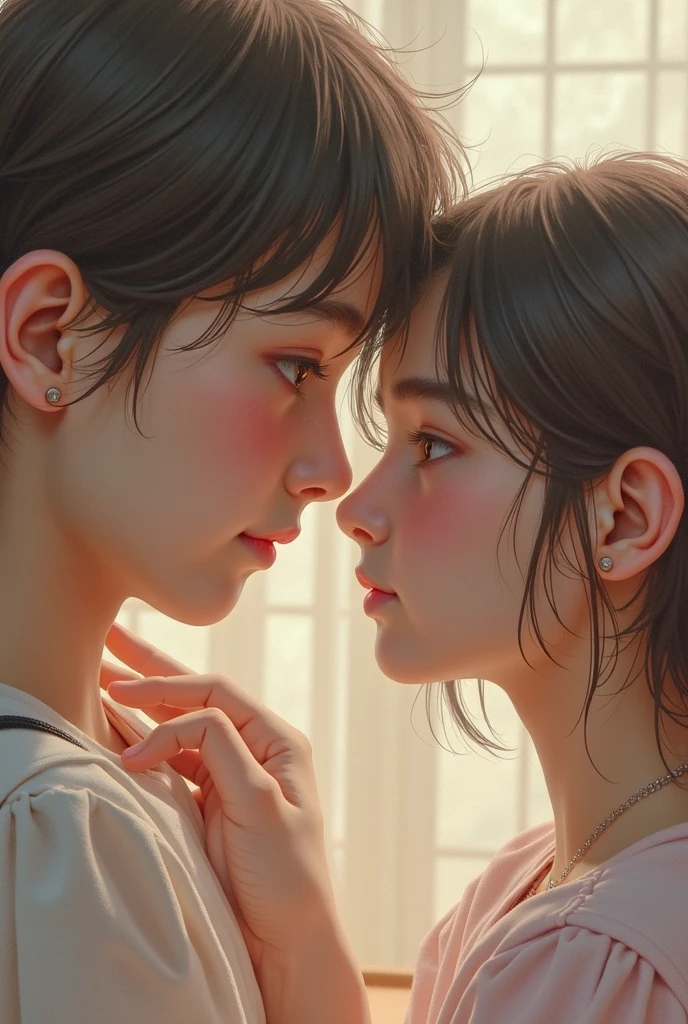(best quality,4k,8k,highres,masterpiece:1.2),ultra-detailed,(realistic,photorealistic,photo-realistic:1.37),intensive care unit,patient,nurse,romantic scene,bed,medical equipment,silky smooth skin,curly hair,gentle touch,passionate atmosphere,emotional connection,medical uniform,beaming eyes,blush on the cheeks,sitting in a riding position,subtle lighting,warm colors,soft focus,vivid colors,detaiented,tender feeling,sensual mood,professional,erotic art,love in the hospital,affectionate moment,closeup on their faces,subtle smile.