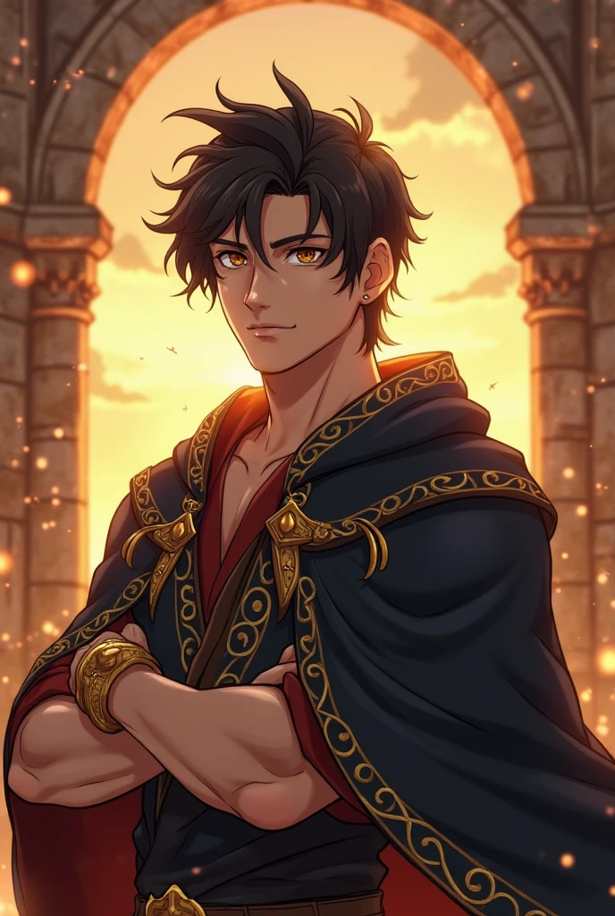 Imagine an anime character who a strikingly handsome young man with a ...