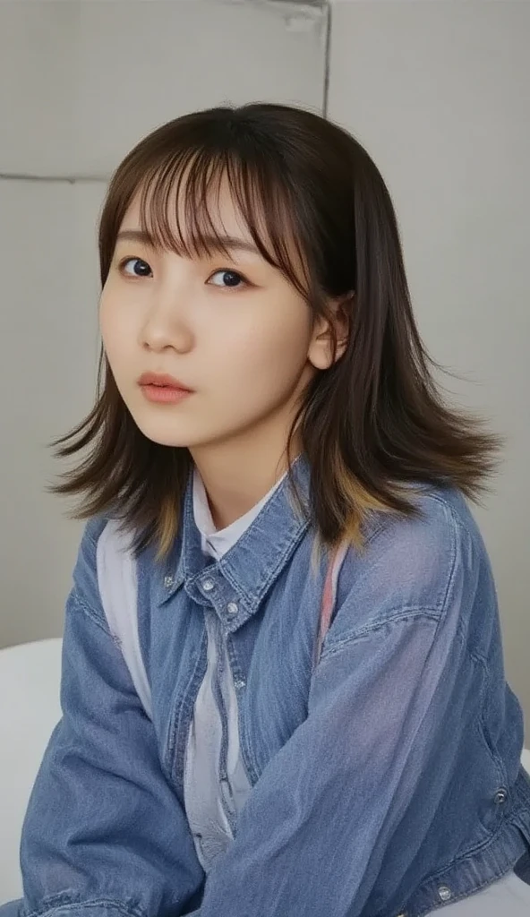 (best quality,masterpiece:1.2),1girl,8k,ultra high res,ultra detailed,best quality,looking at viewer,perfect lighting,flat light,ultra high quality,ultra high res,masterpiece,photorealistic,detailed face,(simple background),(maroon background), <lora:Kn0nFkd4:1>