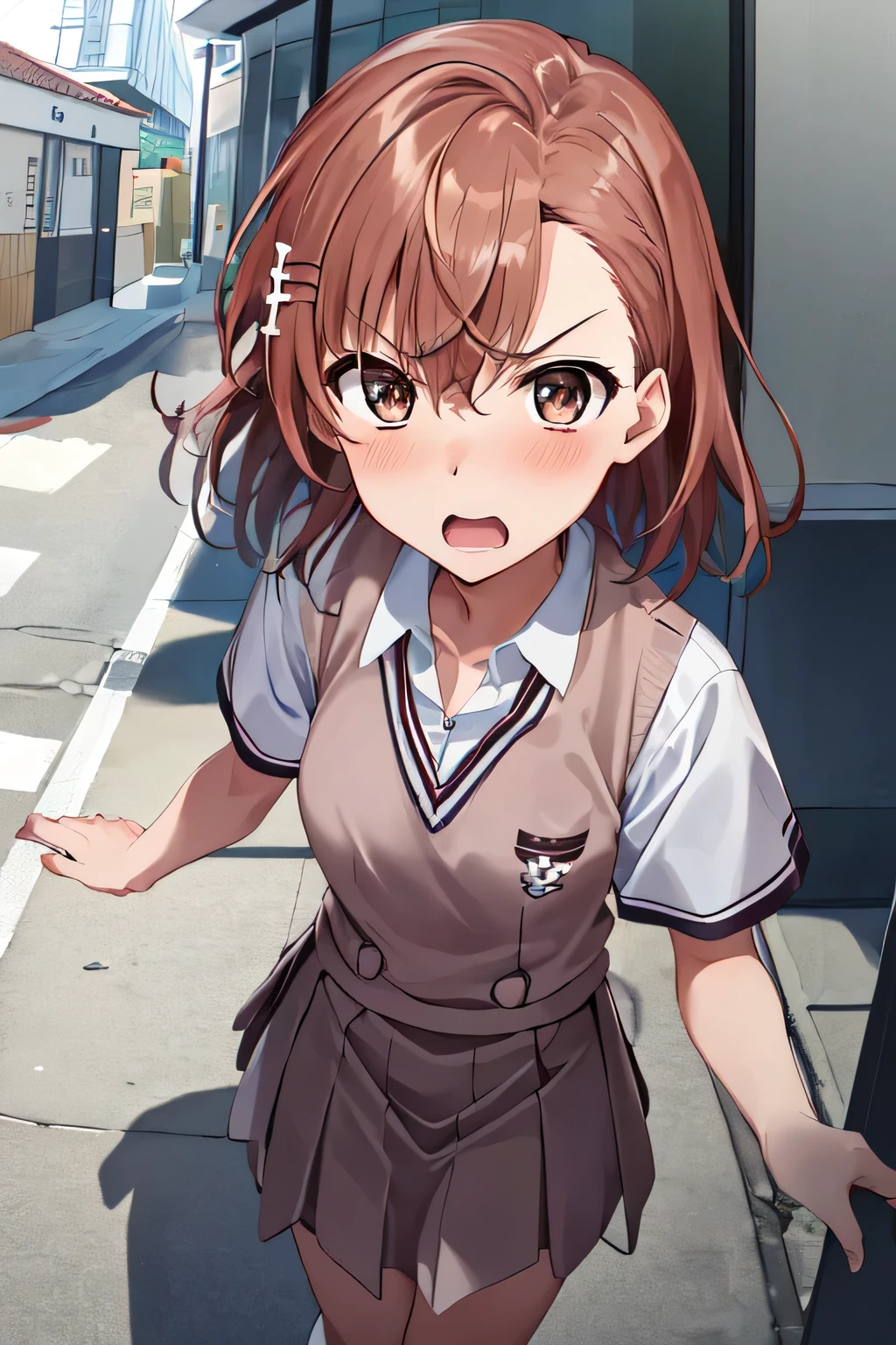 NSFW,1 girl,shirai_kuroko,Cheerleader,(Perfect hands),(Perfect Anatomy),(masterpiece),(highest quality),Embarrassed,blush,Ground