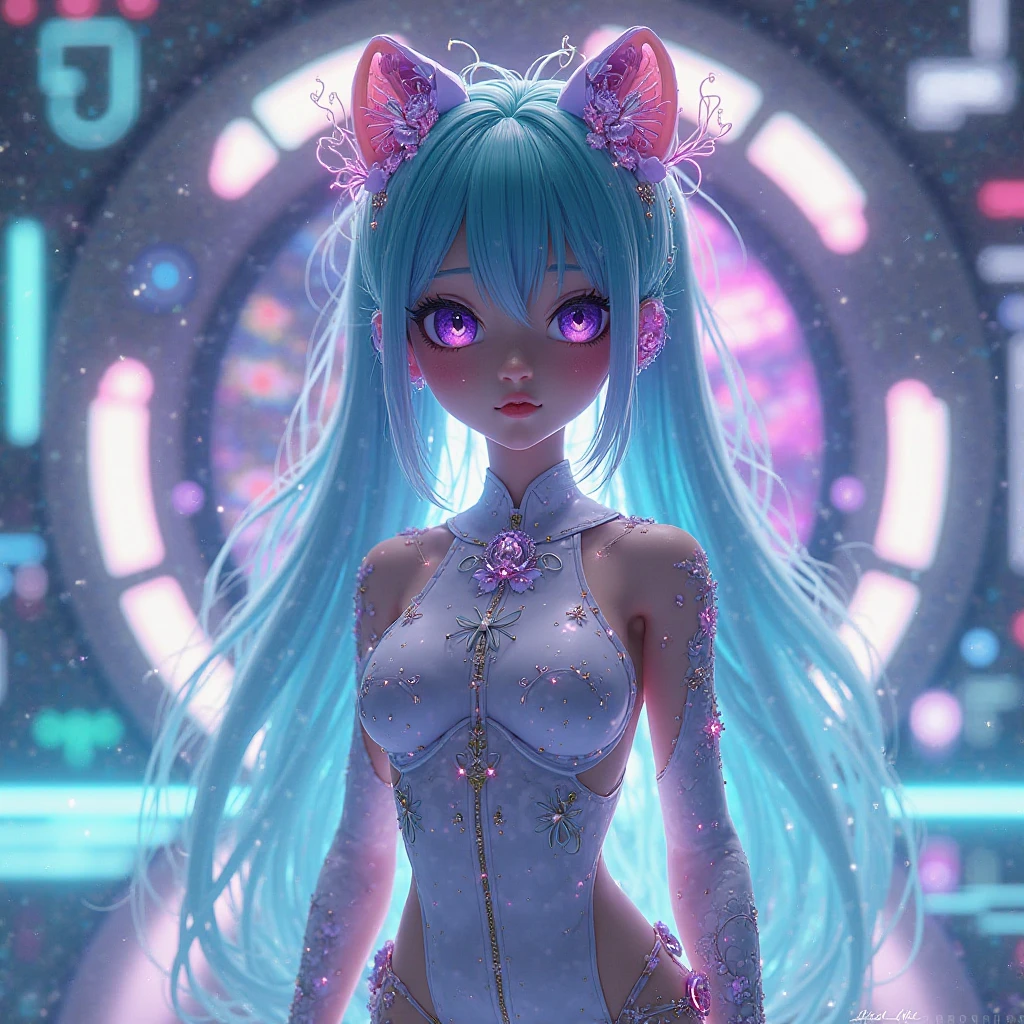 (quality)), ((masterpiece)), Recommended resultsluffly、(see through:1.5)、whole body 、Swollen nipples,straighten your back、huge bust、angle to floor:1.2、low camera angle、Hair loss on crotch、Whole body facing the camera,Hair can be seen on the crotch,Hatsune Miku,Butterfly skirt