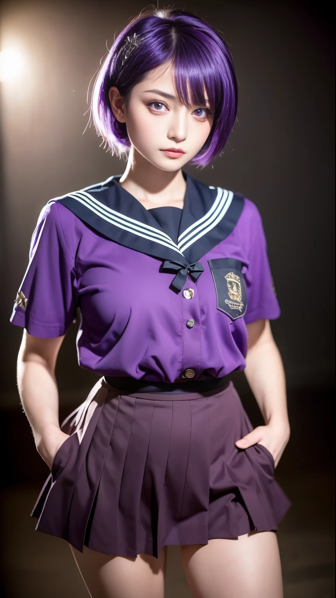 (Masterpiece, BestQuality:1.3), (ultra detailed 8k cg:1.2), (hyperrealistic:1.35), (Photorealistic:1.45), (realistic:1.4), COWBOY SHOT, ((hinata hyuga)), ((hyuga hinata)), perfect beauty, perfect body, big boobs, beautiful Japanese girl, supermodel, Japanese Idol, __expression__, Large Breasts, (sitting on the desk:1.1), (School uniform:1.4), (Spread legs:1.2),
(School Classroom background:1.1),