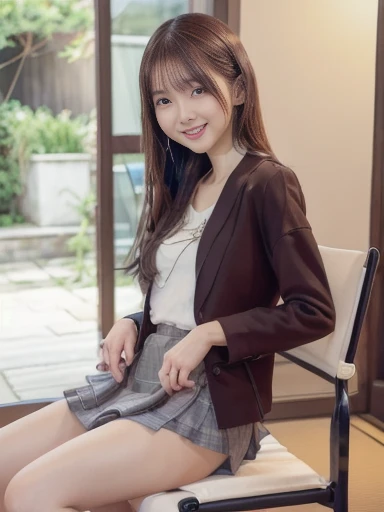 (((Spread your legs wide:1.35)))、(((Sexy panties:1.05)))、(8K, Highest quality, masterpiece:1.2), (Realistic, Photorealistic:1.37), Super detailed, One Girl, (Very detailed), (Beautiful and detailed eyes), (Highest quality), (Very detailed ), (masterpiece), (Detailed face), 20-year-old, 1 Girl, (Pink Hair, Long Hair), Medium chest, Dressed, Perfect lighting, break, (Cream colored blazer:1.4), (navy turtleneck:1.3), (Navy Skirt:1.5), (Red ribbon:1.4), (White knee socks:1.2), (Black Loafers:1.2), break (From the upper body to the knees:1.2), (Squint your eyes and smile:1.3), (Holding a stuffed toy in his right hand:1.4), (touching Red ribbon with left hand:1.4), (School building in the background:1.2), (Soft natural light:1.3), (Clannad, Nagisa Koga)