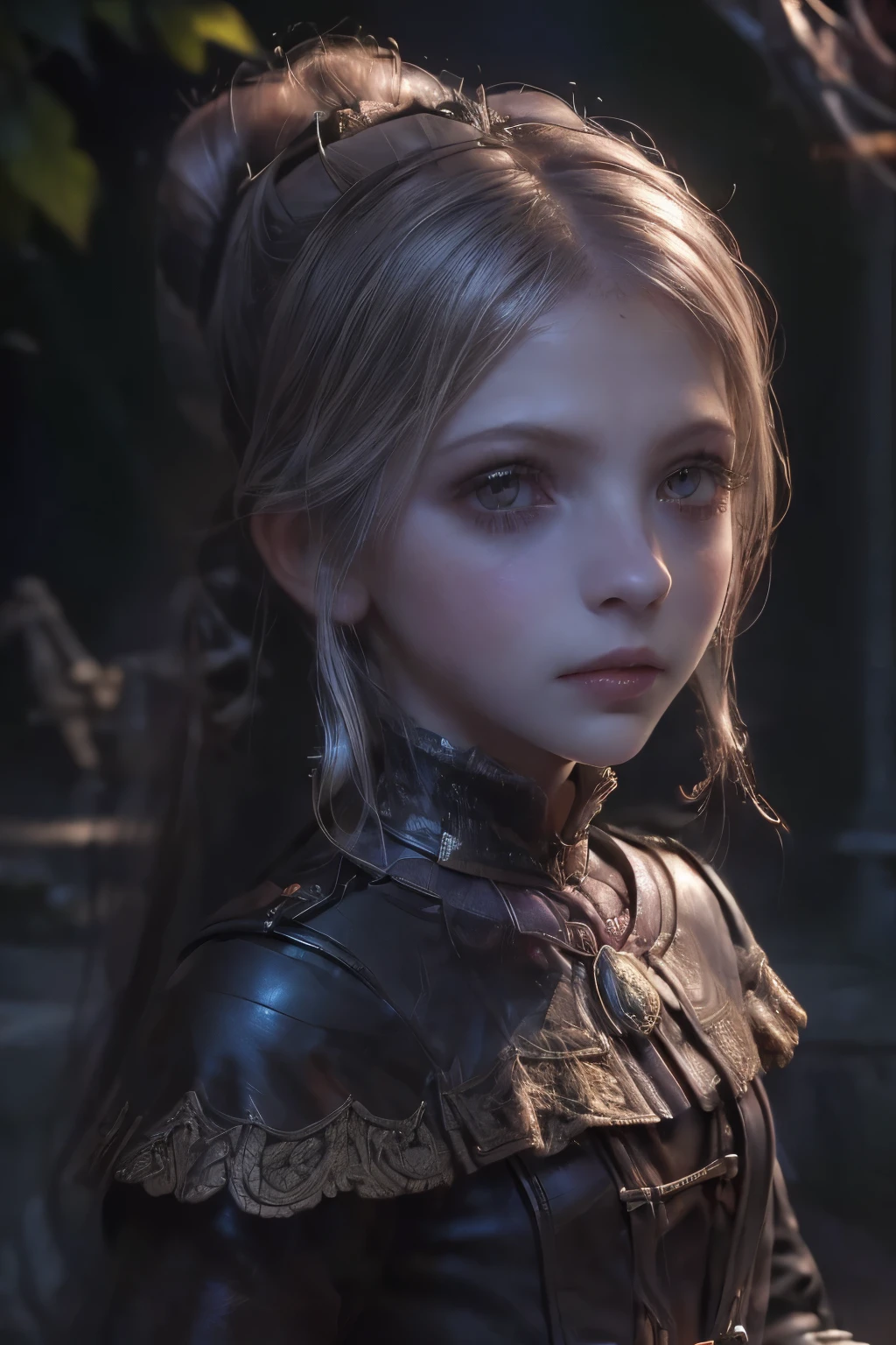 ((best quality)), ((masterpiece)), (detailed), score_9, score_8_up, score_7_up, score_6_up, (1girls), a female occultic knight, witch, knight, wielding a rapier-like sword, perfect face (((mastepiece, of the highest quality, super detailed))), photorealistic, Dark fantasy art, dark fantasy, ((gothic art)), ((Bloodborne inspired)), (Victorian era inspired), (Brotherhood Of The Wolf inspired), (typical witches hat sharing design features of a hunter's cap), (leather trousers with buckles and belts), (occultic vibe), (cosmic horror vibe), (occultic military uniform), (military witch), ((intricate and beautiful cloth and leather clothing)), (regal and elegant, a person of great social importance), ((mature, foreboding atmosphere)), ((dark and gloomy)), ((((Highly detailed face)))), small thin nose, Small thin lips mouth, (((Very sharp focused eyes))), ((perfect symmetrical beautiful eyes)). looking here, (resolved expression), (resolute expression), (sad face), beautiful (((very small breasts))), (((little boobs))), (((tiny breasts))), (((flat chest:0.1))), (((very tiny boobs))), (((very flat chested))), ((brunette)) hair, ((long ponytail, thick ponytail, heavy ponytail)), very long eyelashes, soft lighting