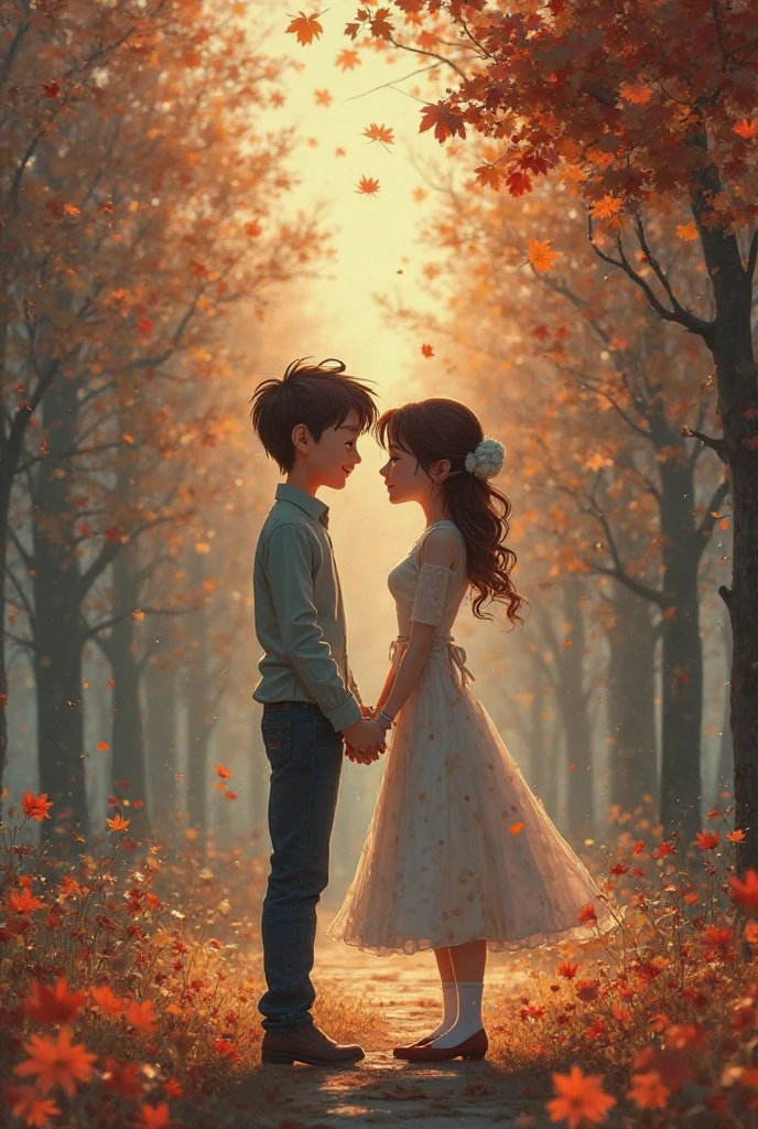 A girl and a boy dance with romantic momment