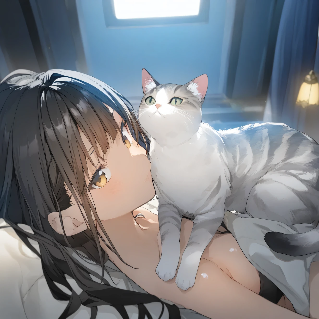 animal, cat, focus cat, game CG, fantasy, break,(artist:akinashi_yuu),artist:fujiyama,artist:artist:yuugen,break,(masterpiece), (best quality), (ultra-detailed),(Detailed Lighting), very aesthetic, newest, beauty illustration,super detailed skin, (masterpiece), (best quality), (ultra-detailed), very aesthetic lighting,newest ,hi res,absurd_res,shiny skin,2023,(shaded),digital media (artwork), inematic lighting, 16k, 8k,highres, source_anime, official_art, photoshop_(medium)