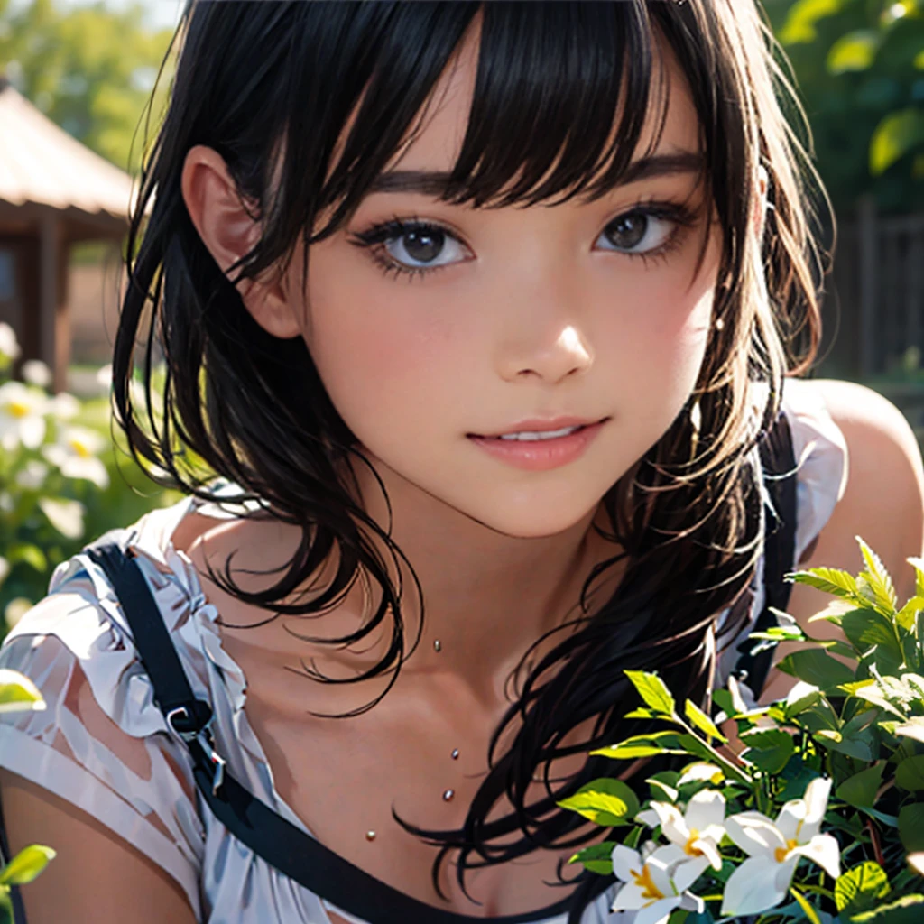 summer girl enjoying sunlight