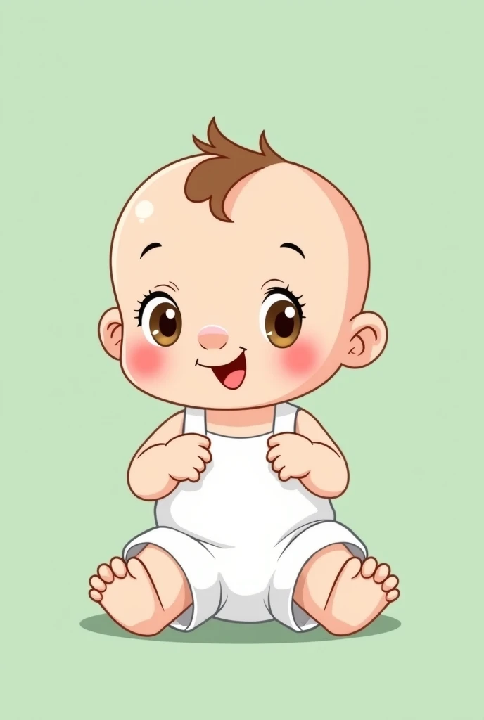 Close-up of baby in mirror，The background is a mirror, cutecore, fetus, Ruan cute vtuber, People profile picture, Portrait photo profile picture, bouncy belly, adolable, cai xukun, kewpie
