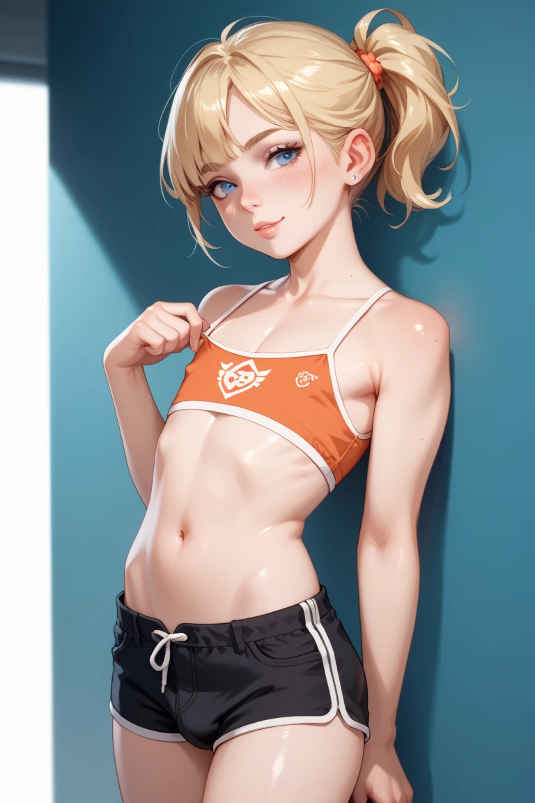 Highres, Masterpiece, Best quality at best,Best Quality,hight quality, hight detailed, Anime style, 1boy, Shota, young boy, Solo person, red hoodie, Sleeveless hoodie, Upper body, Seen from the front, look at viewer, (very young boy), (very small and short body), -yeld bo (Showing armpit:1.3), hansome boy, Uhd, bokeh, Simlle beckground