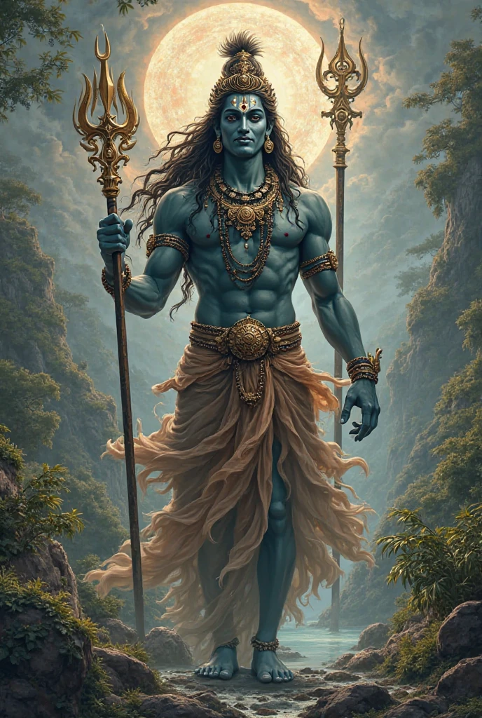 Shiv shankar name's lord( near stand trident),full dody lite,in art, dust