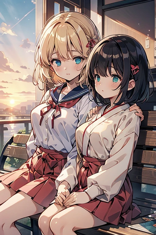 Heikala, Dali, Surreal, mysterious, bizarre, fantastical, fantasy, Sci-fi, Japanese anime, pancake weather, beautiful blonde miniskirt girl Alice, a fluffy giant mountain of pancakes that suddenly appears in Tokyo, Alice aims for the top of the pancake mountain, perfect voluminous body, river of syrup, forest of butter Tokyo Tower in the background, clouds in the blue sky, detailed masterpiece