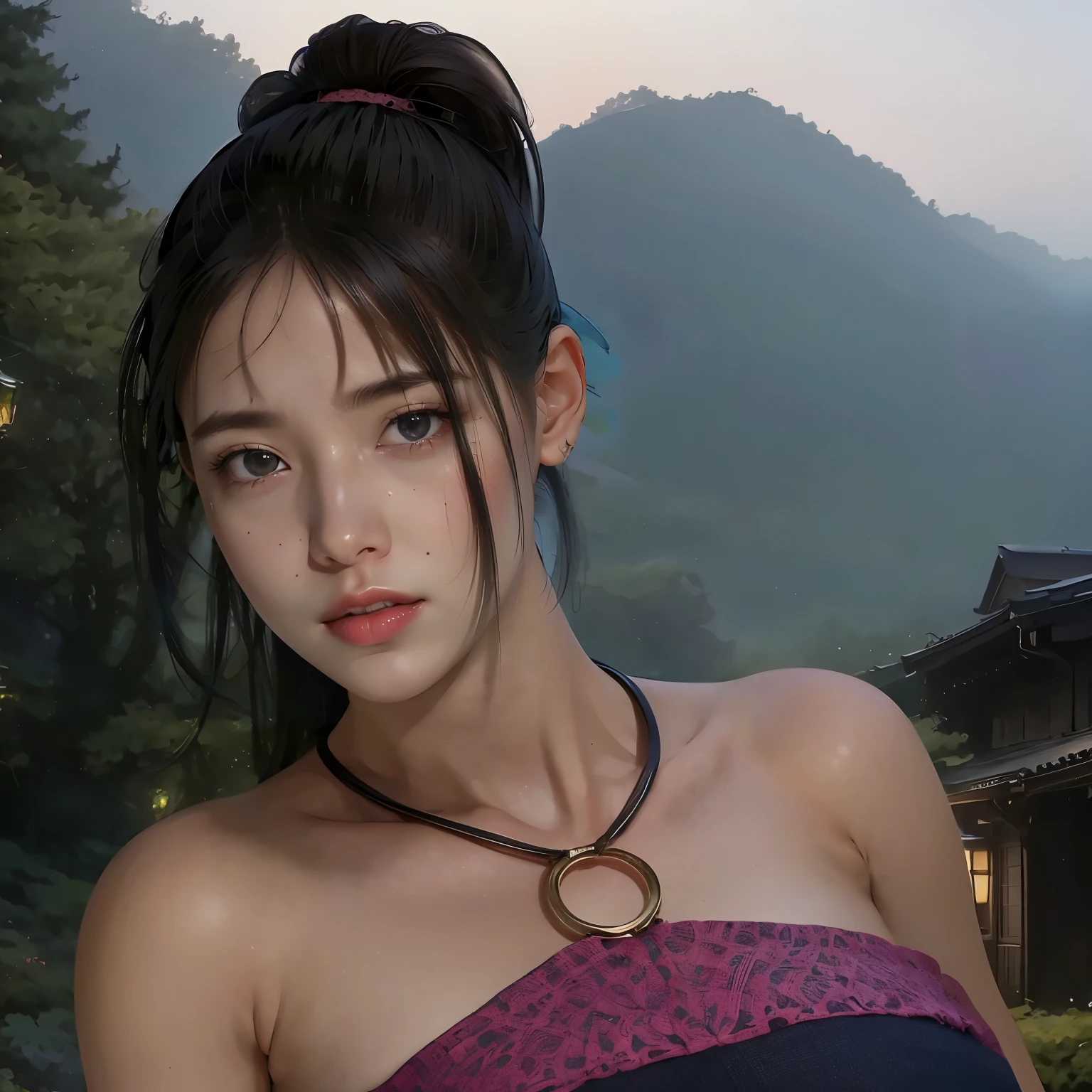 (8k, top quality, masterpiece:1.2), (realistic, photo-realistic:1.37), She's scared of something、