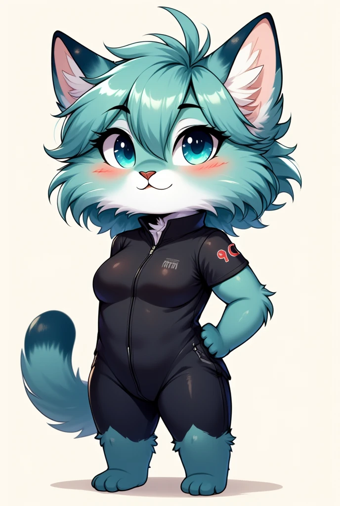 Tata is a squirrel girl monkey with a white head, body and tail and gray , hands and feet. her Jewel Eyes are made out of teal turquoises. For her attire, she wears a teal-colored turquoise necktie around her neck. SPARKLE; GLITTER