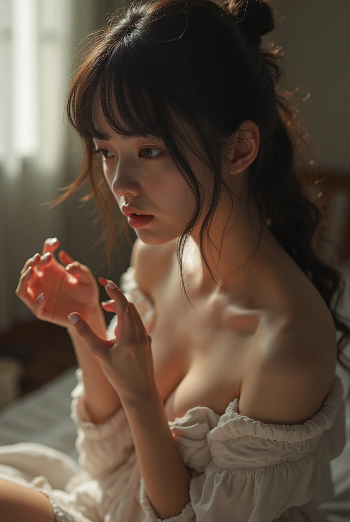 {{{{{3,318 trillion pixels high resolution, nsfw, Realistic scenery and lovely Japanese girl who is moaning madly as she nudity Masturbation that traces the sexual zone repeatedly with her fingers in a romantic Cylindrical crystal herbarium, thicken the lips look pretty, Boobs are fluffy and bouncy, Tits that get rounder bigger her deep tight cleavage}}}}}, {{{{{detail of The panting face and voice of a neat and cheerful girl loved by everyone, Her nipples and romantic deep panting and her fingers tracing her pussy and Inside a herbarium soaked in female hormones depicted in detail, A detailed her repeatedly drastic Orgasms that make the uterus tremble}}}}},{{{{{The hormones in the herbarium make her boobs swell and swell, A neat girl who sitting and opens her crotch traces her crotch with her fingertips and with a moan experiences her first climax and innocent Masturbation that traces the sexual zone, It's too clean and innocent to see her go into her own world nipples out mouth open panting and Masturbation that traces the sexual zone as she climaxes over and over again, magical in a romantic Cylindrical crystal herbarium filled with female hormones, Herbarium-soaked her tits become so plump and her tits grows sexier, Cuteness preserved forever shining in exchange for life from her, her beautiful slender underbust, slender curvy cute waistline, an lewd fetish for lips and necks and waistlines, her clearer nip line from underbust to hips, gloomy straight long wig, thick vivid lips}}}}},{{Extremely detailed}},{{{{{heroine girl's Sexually unused body with pure and innocent aura}}}}}