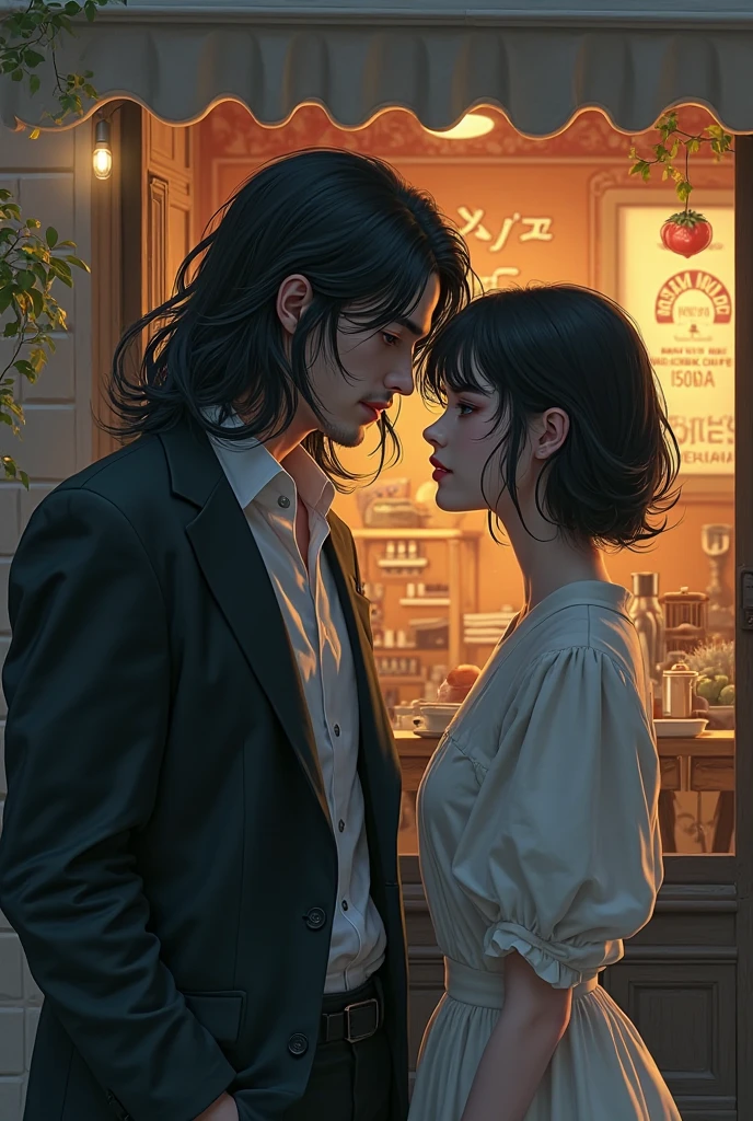 A couple eats haidilao
